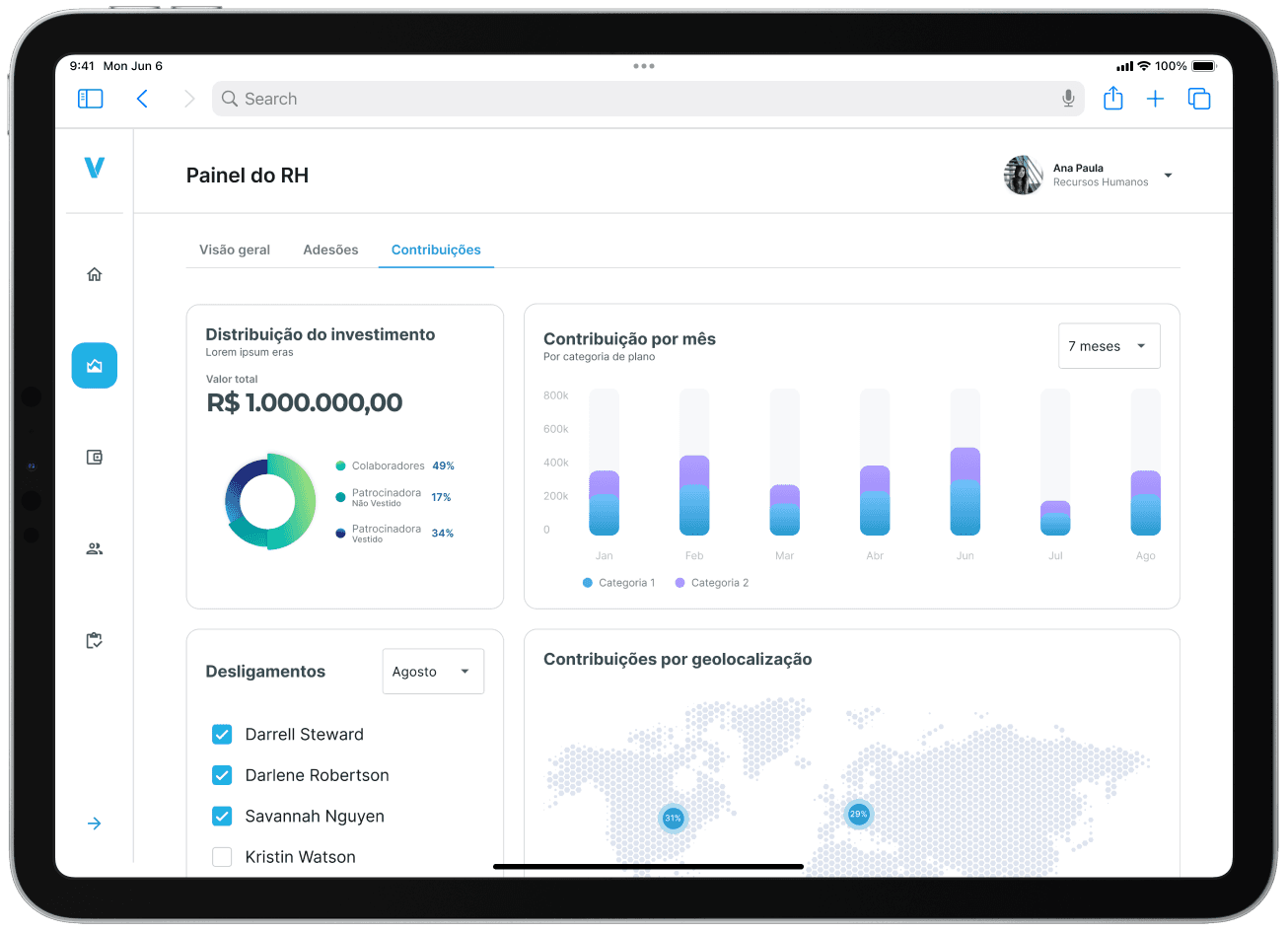 Broker platform interface used as reference for the dual-platform decision model
