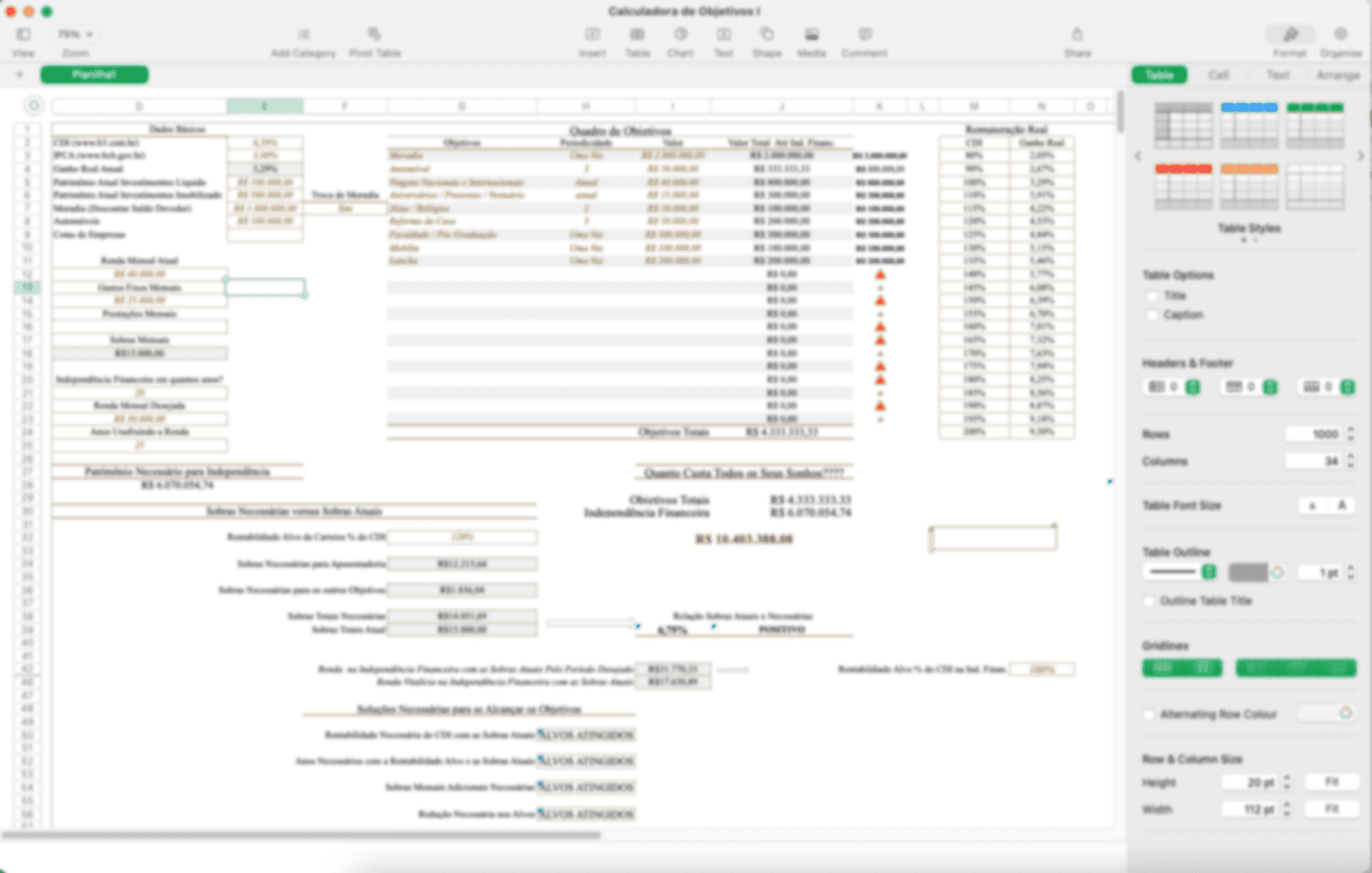 WalkrApp prototype — detailed dashboard view with financial data